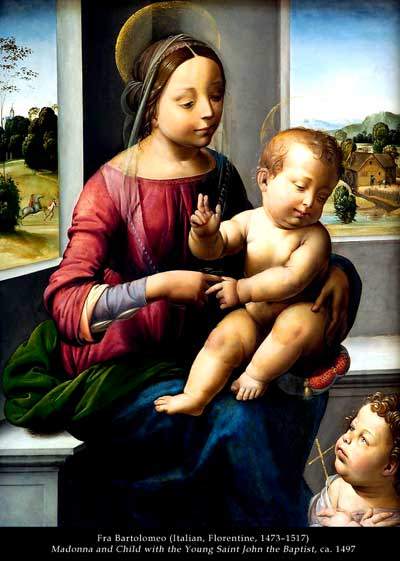 fra bartolomeo - madonna and child with the young saint john the bapdist